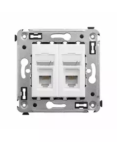 Розетка телефонная 2-м СП Avanti "Белое облако" RJ12 DKC 4400314