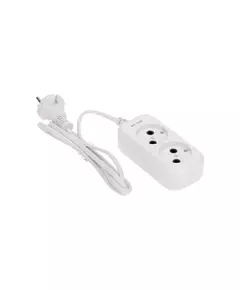 Удлинитель 2 гнезда 1.5м 2х0.75кв.мм б/з бел. PROCONNECT 13-4200