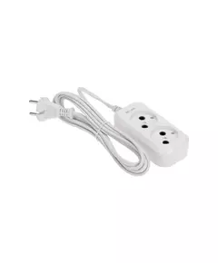 Удлинитель 2 гнезда 3м 2х0.75кв.мм б/з бел. PROCONNECT 13-4201