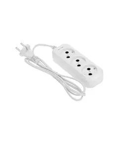 Удлинитель 3 гнезда 1.5м 2х0.75кв.мм б/з бел. PROCONNECT 13-4205