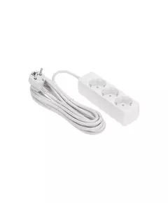 Удлинитель 3 гнезда 5м 3х0.75кв.мм с/з бел. PROCONNECT 13-4210