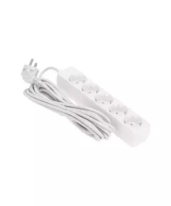 Удлинитель 5 гнезд 5м 3х0.75кв.мм с/з бел. PROCONNECT 13-4213