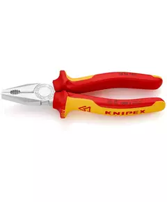 Плоскогубцы комбинированные VDE L-180мм диэлектрические хром. Knipex KN-0306180