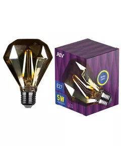 Лампа светодиодная VINTAGE GOLD Filament колба "Бриллиант" E27 5Вт 2200К теплый свет REV 32450 8
