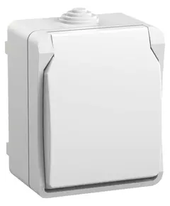 Розетка ОП Форс РСб20-3-ФБ 16А IP54 с заземл. защ. шторки бел. IEK ERS12-K01-16-54-DC