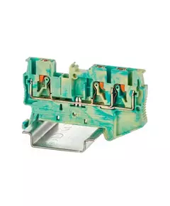 Клемма заземления зажим push-in 3 точки подключ. 4кв.мм DKC VPR-4-TWIN-PE-YG
