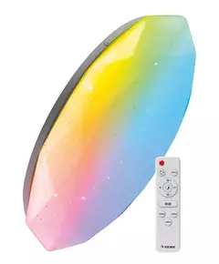Светильник светодиодный PREMIUM DIAMOND-RGB 75Вт 230В 3000-6500К 6000лм IP40 502х83мм настенно-потолоч. управляемый с пультом ДУ с RGB подсветкой КОСМОС KSDiamRGB75W