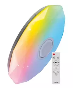 Светильник светодиодный PREMIUM DIAMOND-RGB 75Вт 230В 3000-6500К 6000лм IP40 502х83мм настенно-потолоч. управляемый с пультом ДУ с RGB подсветкой и BT колонкой КОСМОС KSDiamRGBmus75W