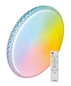 Светильник светодиодный PREMIUM MYSTERY RGB 75Вт 230В 3000-6500К 6000лм IP40 495х85мм настенно-потолоч. управляемый с пультом ДУ с RGB подсветкой КОСМОС KSMystRGB75W