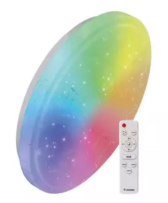 Светильник светодиодный PREMIUM FROST-RGB 75Вт 230В 3000-6500К 4400лм IP40 495х85мм настенно-потолоч. управляемый с пультом ДУ с RGB подсветкой КОСМОС KSFrosRGB75W