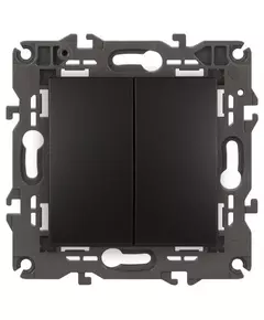 Переключатель 2-кл. СП Elegance 14-1106-05 10А IP20 250В 10AX механизм антрацит Эра Б0034247