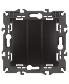 Выключатель 3-кл. СП Elegance 14-1107-05 10А IP20 250В 10AX механизм антрацит Эра Б0034254