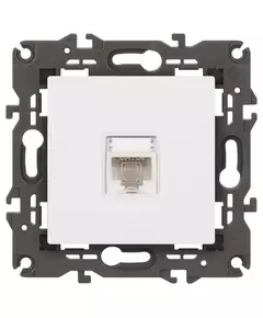 Розетка компьютерная 1-м Elegance 14-3107-01 RJ45 IP20 механизм бел. Эра Б0034302