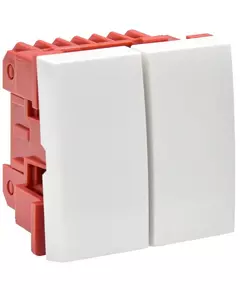 Выключатель 2-кл. 2мод. СП 10А IP20 ВК1-22-00-П бел. PRIMER IEK CKK-40D-VD2-K01