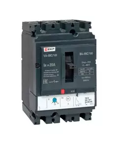 Выключатель автоматический 3п 100/20А 36кА ВА-99C Compact NS PROxima EKF mccb99C-100-20