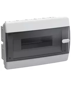 Корпус ЩРВ-П-12 UNION Compact IP41 черн. прозр. дверь пластик. IEK UIC-KP12-V-12-41-K01