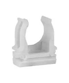 Держатель для труб (клипса) d16мм бел. (уп.10шт) Plast EKF derj-z-16-white