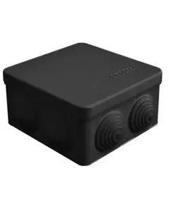 Коробка распределительная ОП 105х105х56мм IP54 7 выходов 4 гермоввода крышка защелкивающаяся материал – полипропилен черн. Epplast 100015