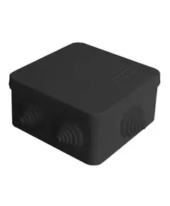 Коробка распределительная ОП 84х84х45мм IP54 7 выходов 3 гермоввода крышка защелкивающаяся материал - полипропилен черн. Epplast 120075