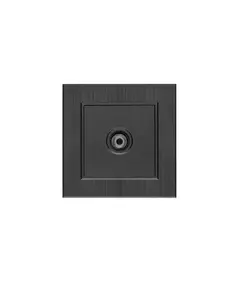 Розетка TV проходная Karea LINE STAR дым. металлик Makel 86050007