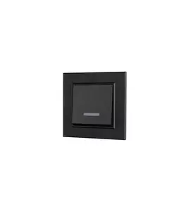 Выключатель 1-клав. с подсветкой Karea LINE STAR дым. металлик Makel 86050021