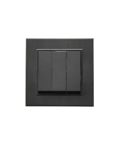 Выключатель 3-клав. 1 вход 3 выхода Karea LINE STAR дым. металлик Makel 86050091