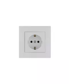 Розетка 1-м Karea RIZZ с заземл. бел. Makel 88001028