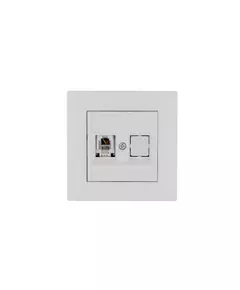 Розетка компьютерная CAT 5+гнездо Karea RIZZ бел. Makel 88001035