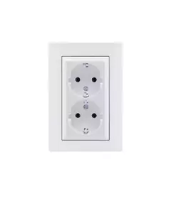 Розетка 2-я Karea RIZZ с заземл. бел. Makel 88001082