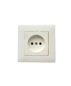 Розетка 1-м Karea RIZZ без заземл. керамика крем Makel 88010002