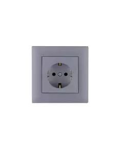 Розетка 1-м Karea RIZZ STAR с заземл. сер. Makel 88065028