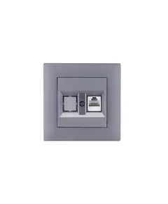 Розетка компьютерная CAT 5+гнездо KareaRIZZ STAR сер. Makel 88065035