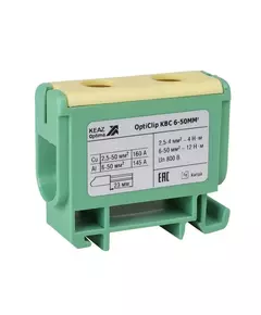 Клемма вводная силовая OptiClip КВС 6-50 желт./зел. КЭАЗ 351041