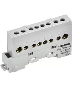 Шина L "фаза" изол. на универс. держ. 8х12-8-Ср TEKFOR IEK TF-NN20-08-KL-K03