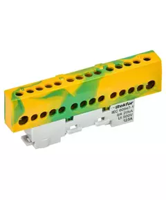 Шина PE "земля" изол. на универс. держ. 8х12-12-ЖЗ TEKFOR IEK TF-NN20-12-KL-K52