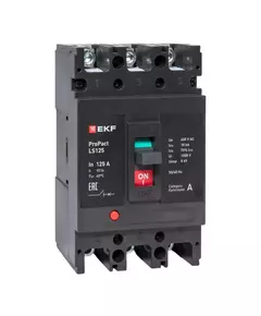Выключатель автоматический 3п 125А 18кА LS150 ProPact EKF mccb-125-18-3-125-ls