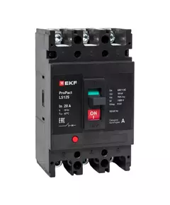 Выключатель автоматический 3п 20А 18кА LS125 ProPact EKF mccb-125-18-3-20-ls