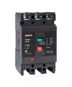 Выключатель автоматический 3п 80А 18кА LS125 ProPact EKF mccb-125-18-3-80-ls