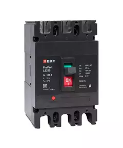 Выключатель автоматический 3п 100А 25кА LS250 ProPact EKF mccb-250-25-3-100-ls