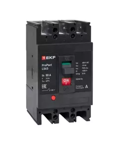 Выключатель автоматический 3п 50А 15кА LS63 ProPact EKF mccb-63-15-3-50-ls