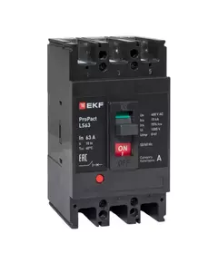 Выключатель автоматический 3п 63А 15кА LS63 ProPact EKF mccb-63-15-3-63-ls
