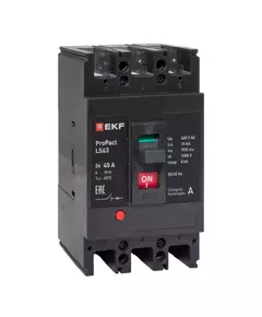 Выключатель автоматический 3п 40А 15кА LS63 ProPact EKF mccb-63-15-3-40-ls