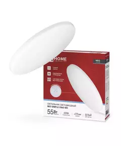 Светильник светодиодный NEO SIMPLE-5565-WH 55Вт 6500К 4400лм 230В 375х59мм бел. IN HOME 4690612060828