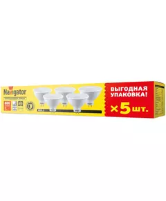 Лампа светодиодная 95 325 NLL-MR16-8-230-4K-GU5.3-PACK5 NAVIGATOR 95325