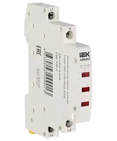 Лампа индикаторная тройная LED 230-415В AC красн. ARMAT IEK AR-LED-3-4-R