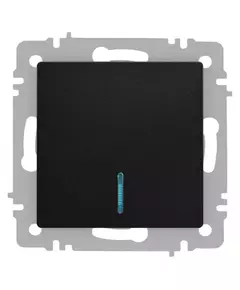 Выключатель 1-кл. СП Accent 6-102-05 10А IP20 250В с подсветкой AL/CU антрацит Intro Б0063475