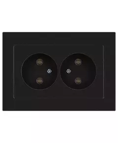 Розетка 2-м СП Accent 6-204-05 16А IP20 250В 2P AL/CU антрацит Intro Б0063465