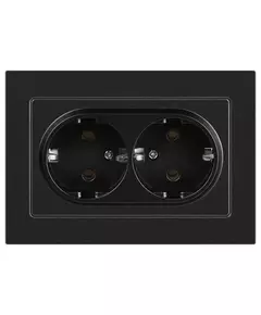 Розетка 2-м СП Accent 6-205-05 16А IP20 250В 2P+E Schuko AL/CU антрацит Intro Б0063494