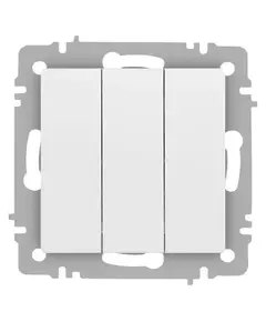 Выключатель 3-кл. СП Accent 6-106-01М 10А IP20 250В AL/CU бел. матов. Intro Б0063532
