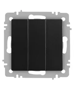 Выключатель 3-кл. СП Accent 6-106-05 10А IP20 250В AL/CU антрацит Intro Б0063540